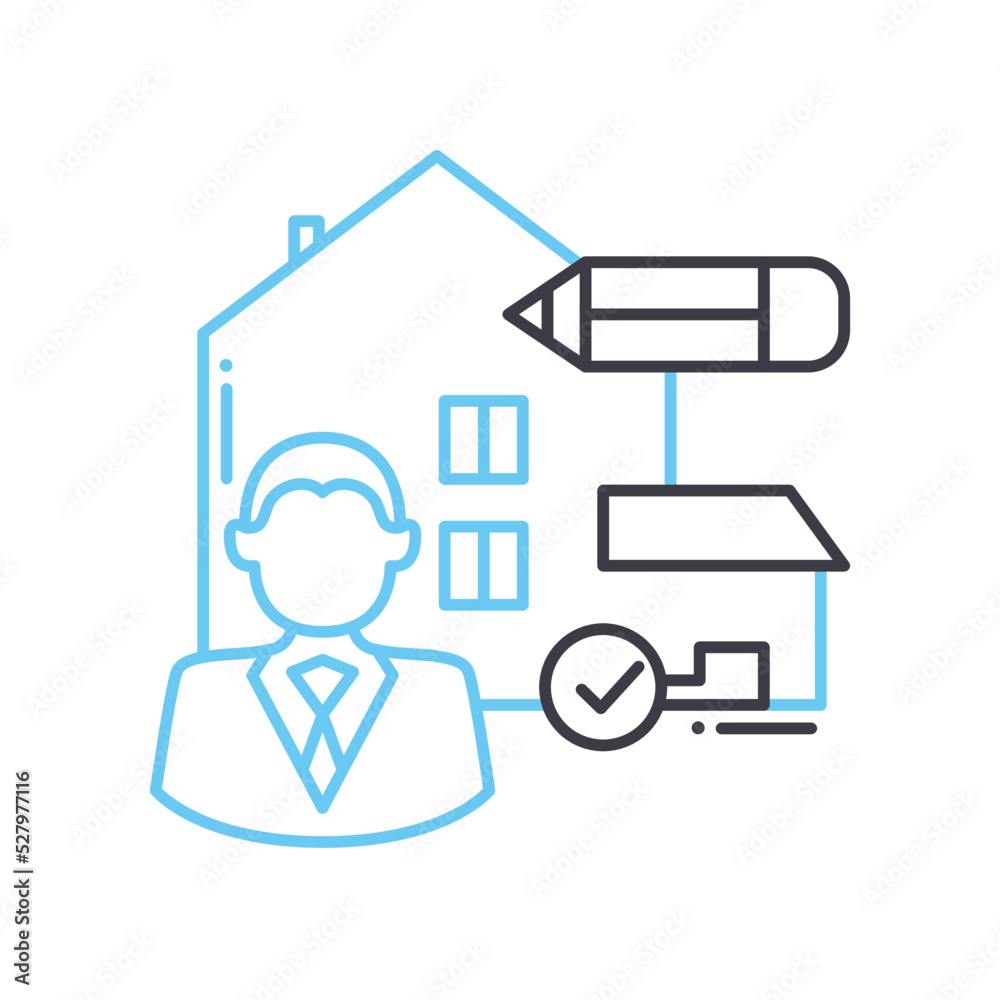 tenant line icon, outline symbol, vector illustration, concept sign tenant line icon, outline symbol, vector illustration, concept sign