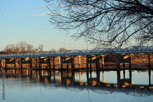 bridge over the Arkansas river in Oklahoma