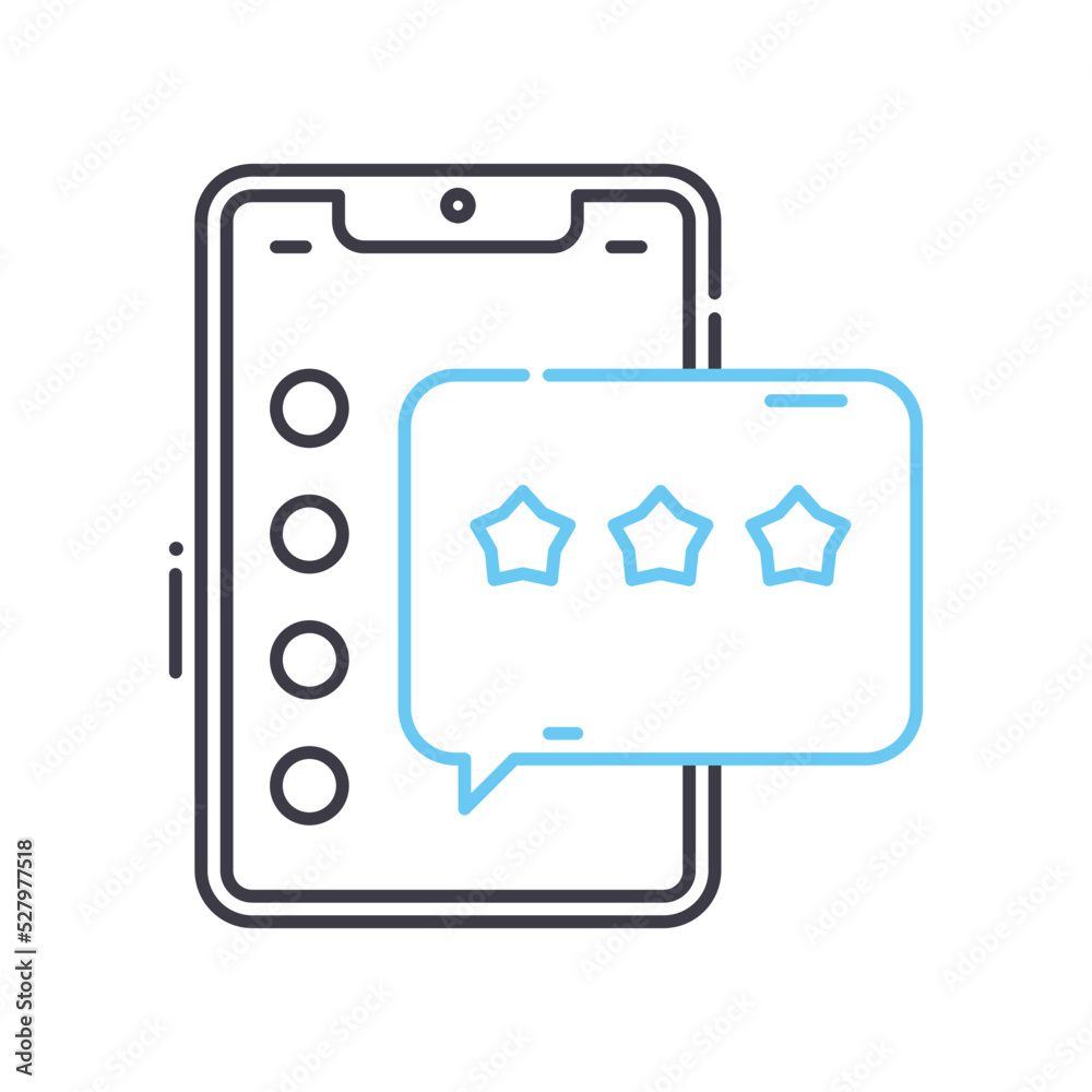 testimonials line icon, outline symbol, vector illustration, concept sign testimonials line icon, outline symbol, vector illustration, concept sign