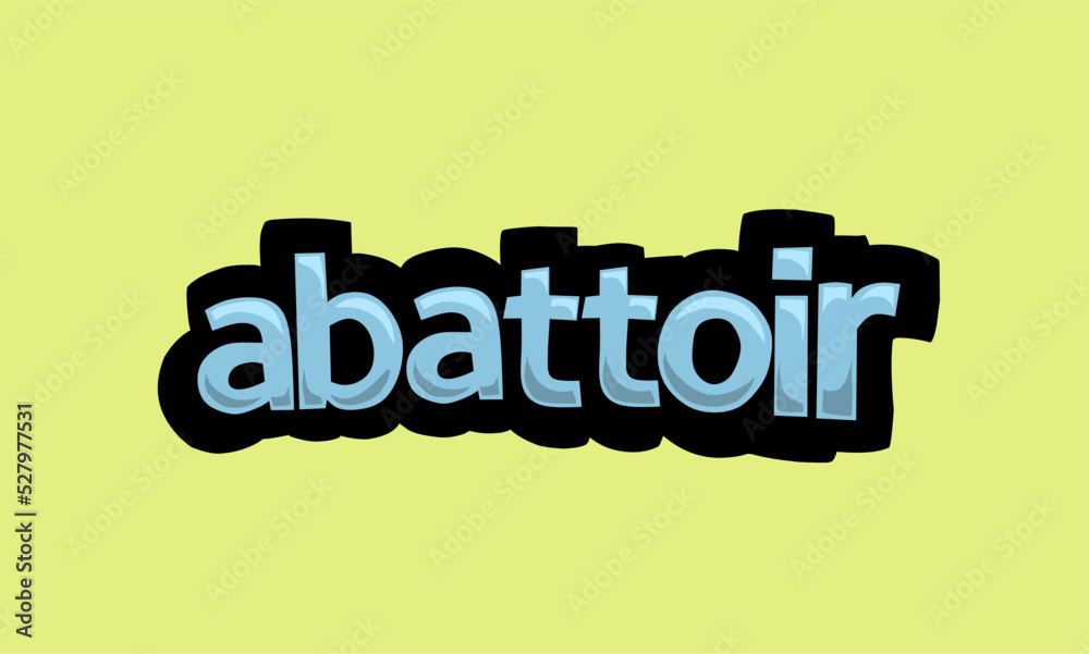 ABATTOIR writing vector design on a yellow background