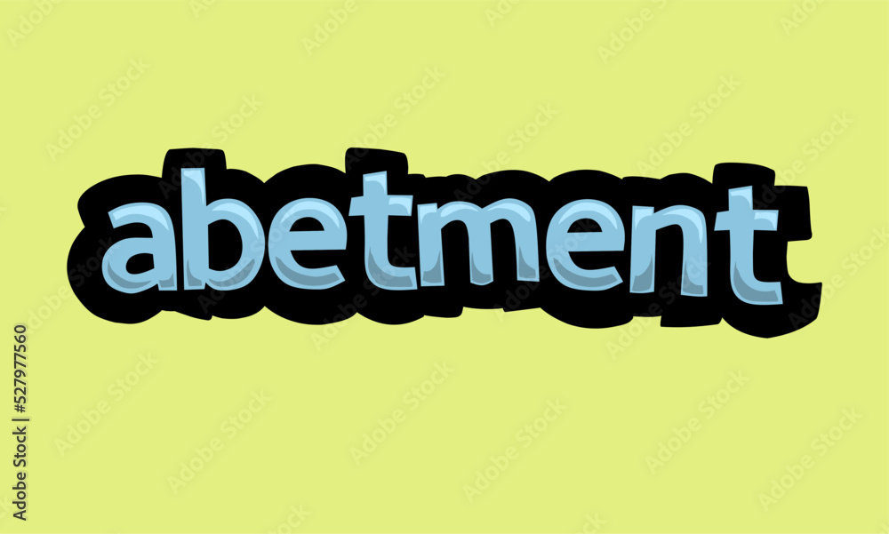 ABETMENT writing vector design on a yellow background