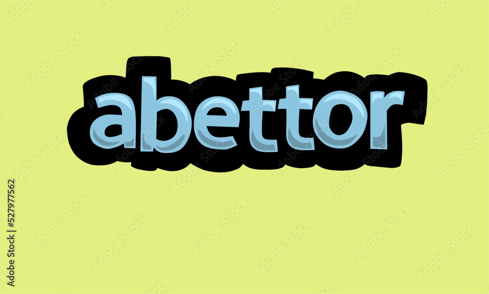 ABETTOR writing vector design on a yellow background