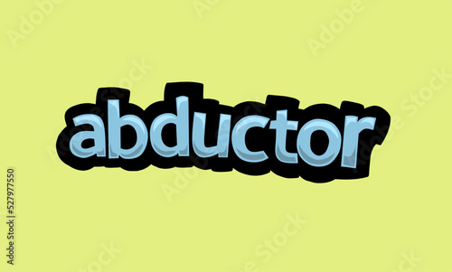 ABDUCTOR writing vector design on a yellow background