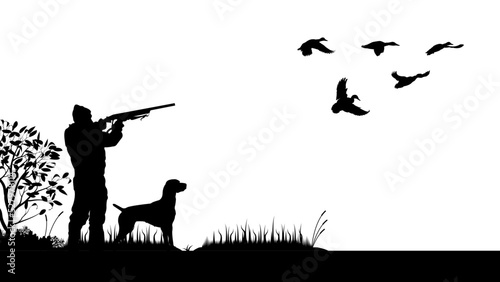 Duck Hunting Silhouette