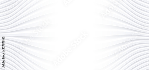 White striped pattern background with copy space, 3D lines pattern design © Cobalt