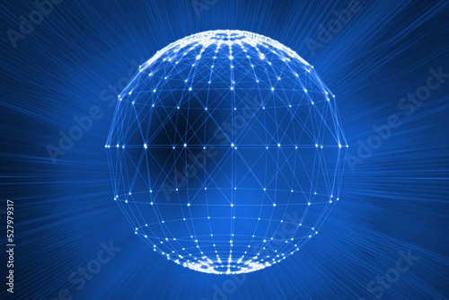 Futuristic glowing network