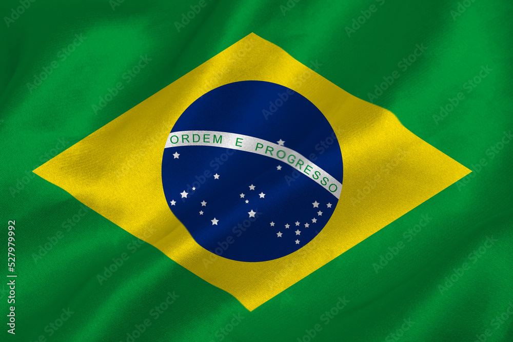 Fototapeta premium Digitally generated brazilian national flag