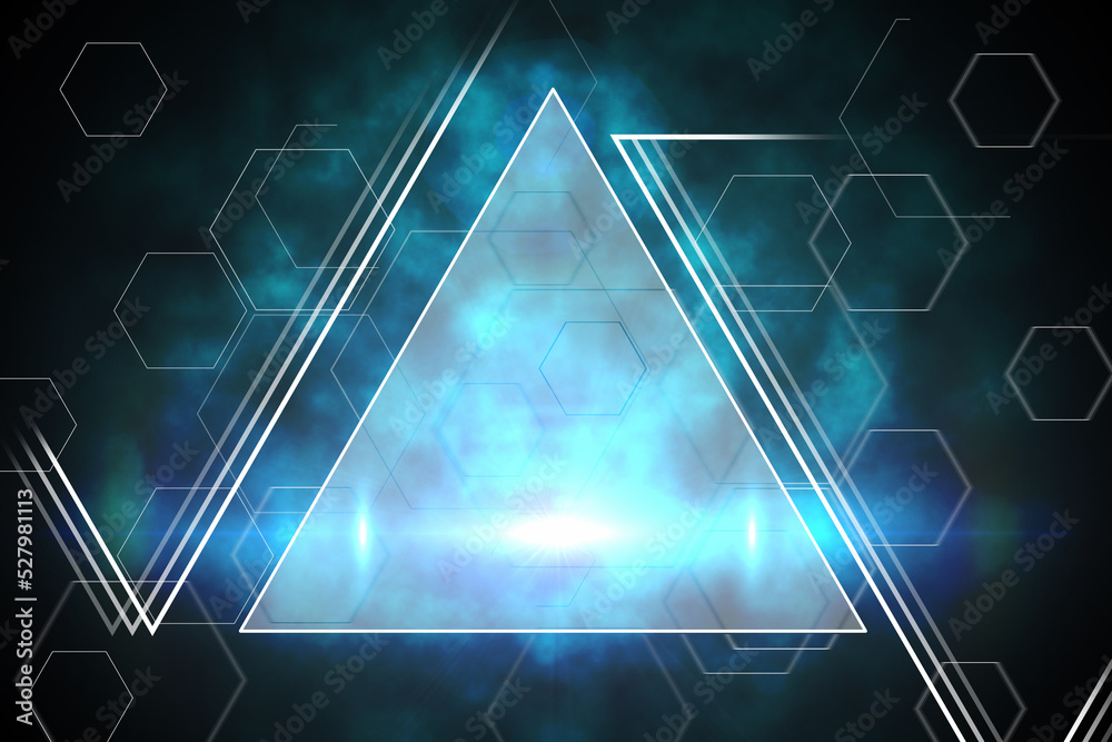 Obraz premium Blue and black triangle design