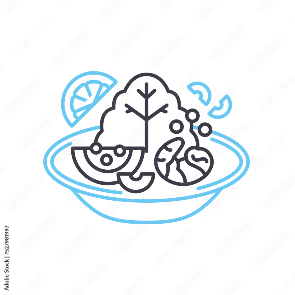 tom yum kung line icon, outline symbol, vector illustration, concept sign tom yum kung line icon, outline symbol, vector illustration, concept sign