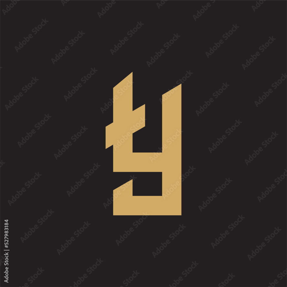 TY Letter golden logo vector image TY Letter golden logo vector image