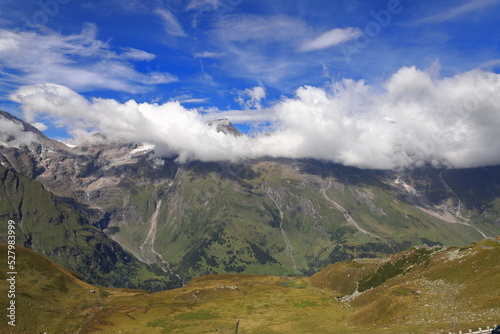 High Tauern National Park. Austria. Grosglockner Mountain and Pasterze glacier.
