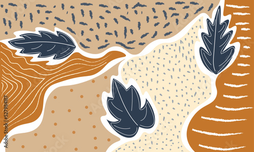 Autumn background with leaves. Can be used for poster, banner, flyer, invitation, website or postcard. Vector illustration