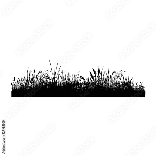 cute grass silhouette illustration
