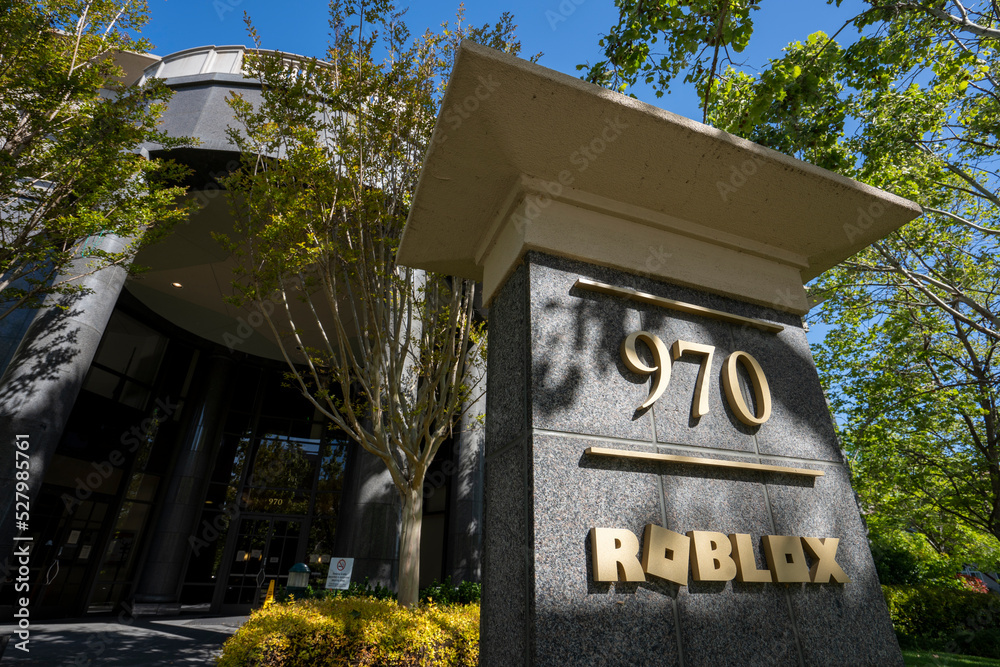 San Mateo, CA, USA - May 1, 2022: Exterior view of the Roblox headquarters  in San Mateo