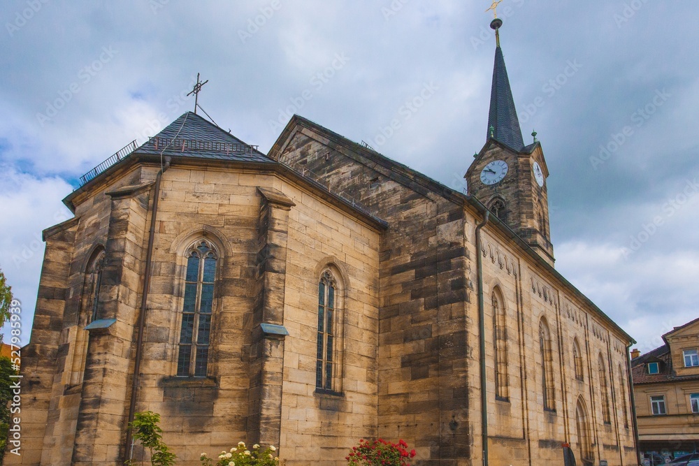 Fototapeta premium scenic view on old bavarian town - Kronach, Germany