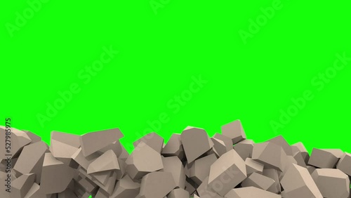 It can crack. Walls crumble. Destroy walls. shatter into pieces. Greenback synthetic.