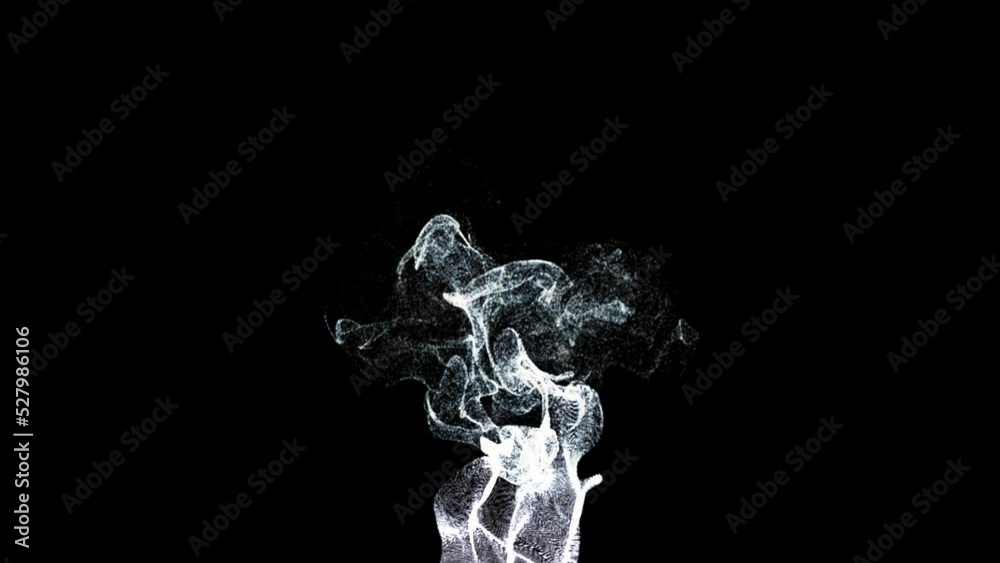 digital imitation of white smoke moving upward against a dark background digital imitation of white smoke moving upward against a dark background