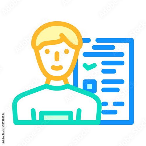 hql highly qualified lead color icon vector. hql highly qualified lead sign. isolated symbol illustration