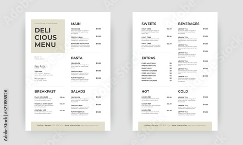 Restaurant menu template. social media marketing web banner template design. healthy food business online promotion flyer with abstract background, logo and icon. Sale cover.