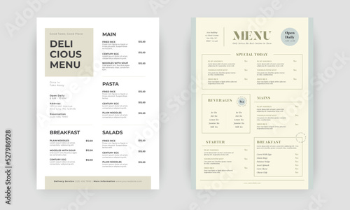 Restaurant menu template. social media marketing web banner template design. healthy food business online promotion flyer with abstract background, logo and icon. Sale cover.