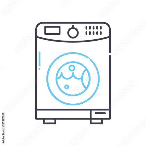 washer line icon, outline symbol, vector illustration, concept sign