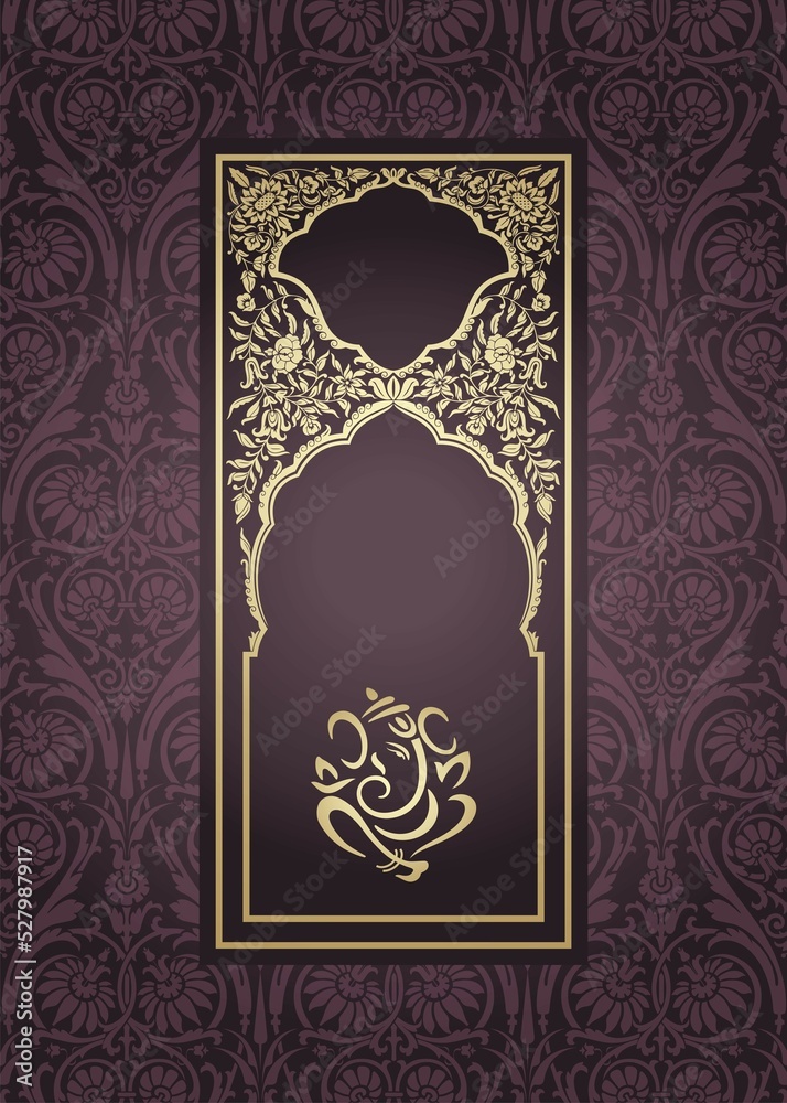 Ganesha, wedding card, royal Rajasthan, India Ganesha, wedding card, royal Rajasthan, India