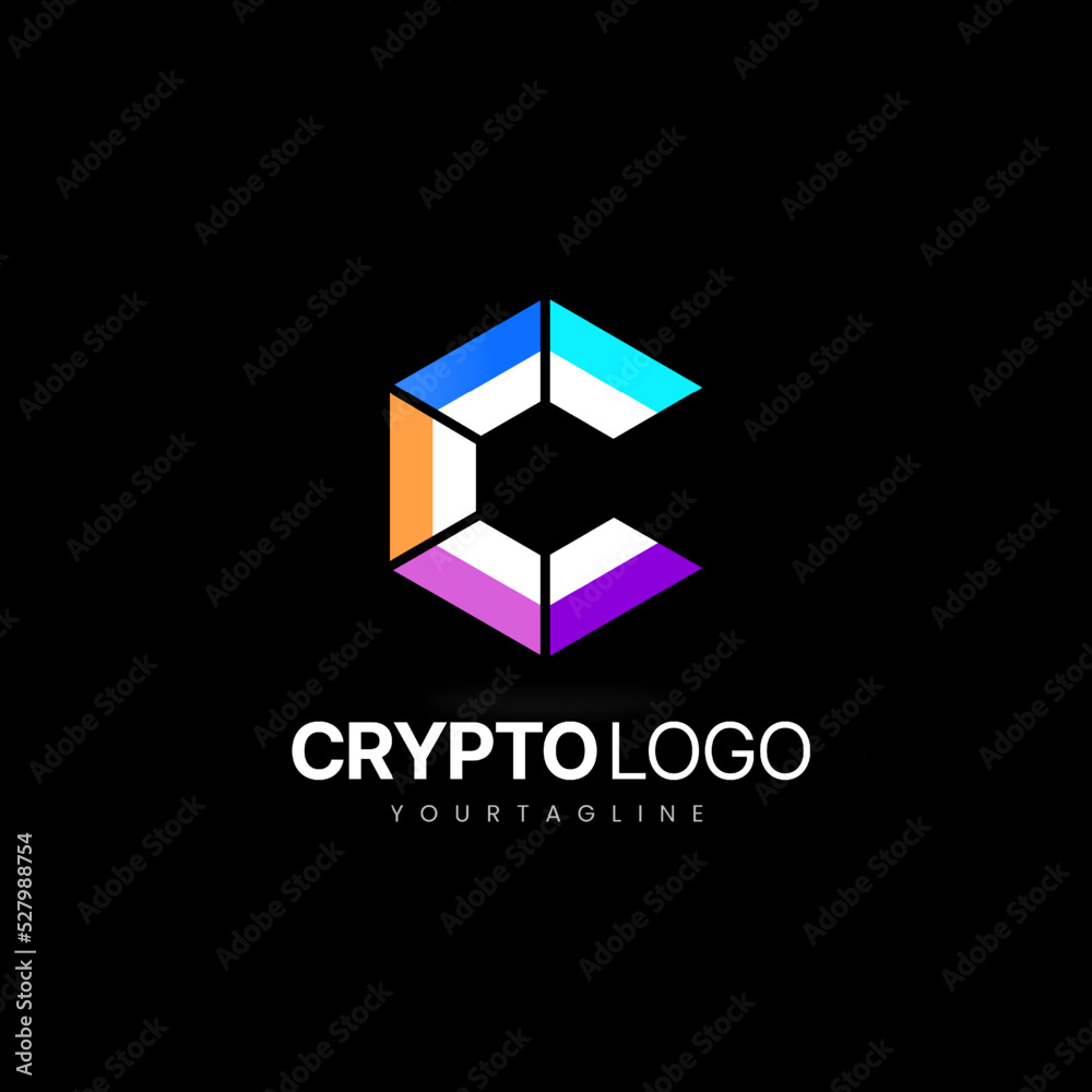 abstract logo design - hexagon logo - c letter logo abstract logo design - hexagon logo - c letter logo