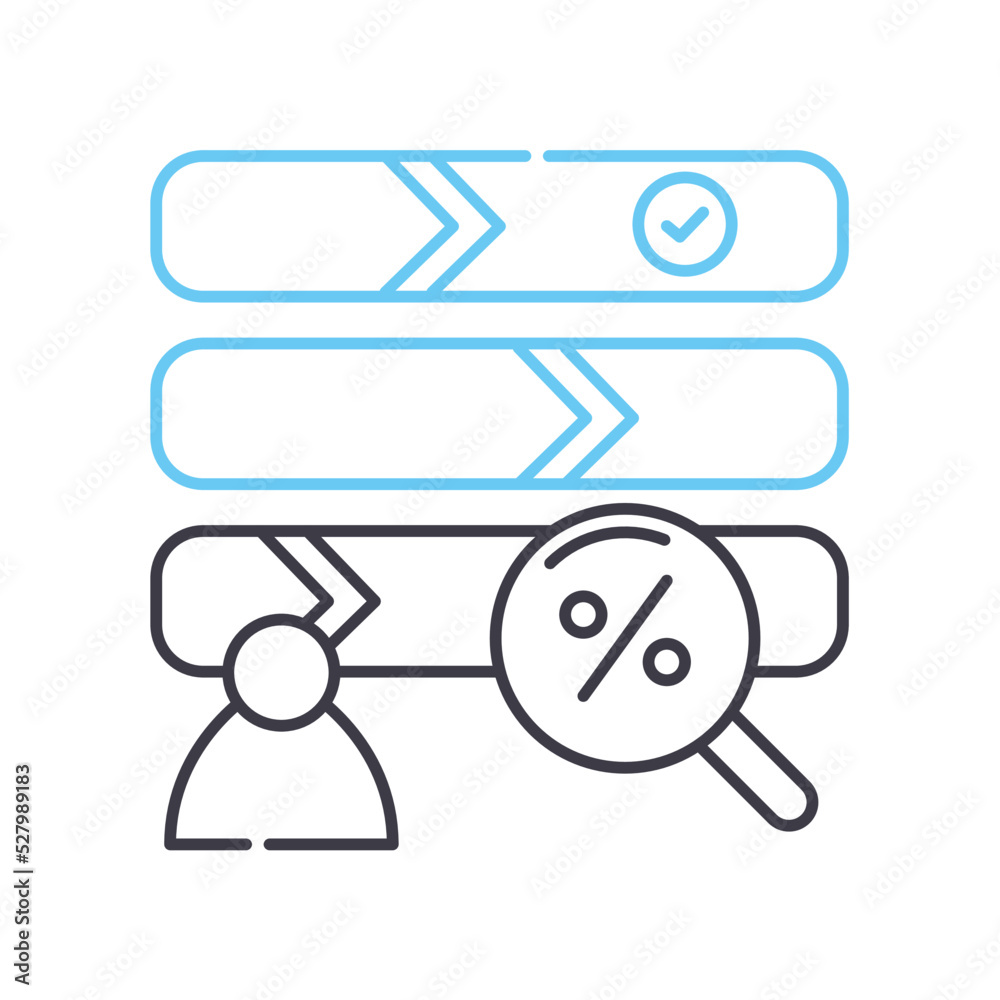 vote counting line icon, outline symbol, vector illustration, concept sign vote counting line icon, outline symbol, vector illustration, concept sign