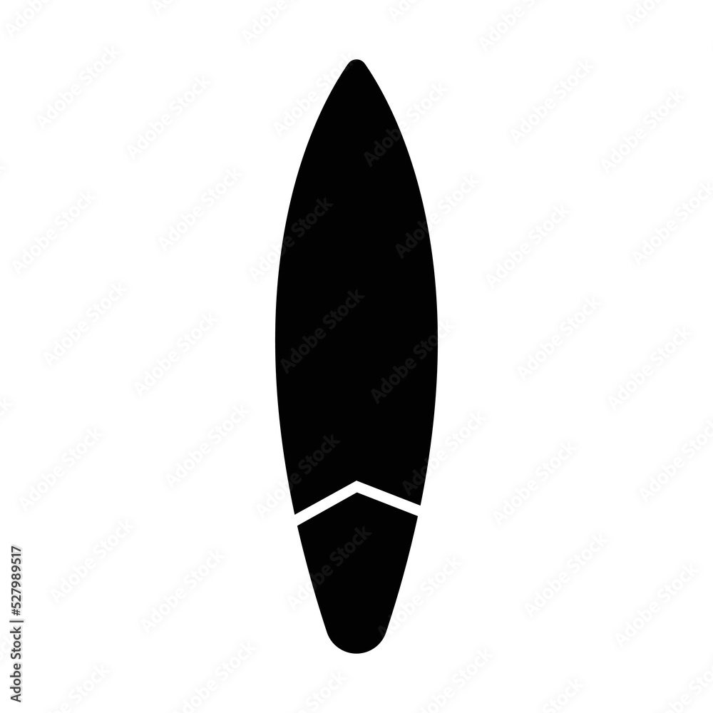 Surfing board black icon. Suitable for website, content design, poster, banner, or video editing needs Surfing board black icon. Suitable for website, content design, poster, banner, or video editing needs