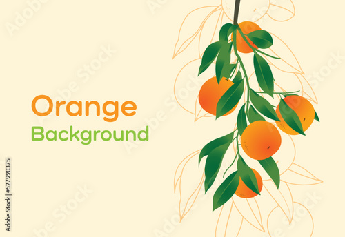 Orange fruit background design