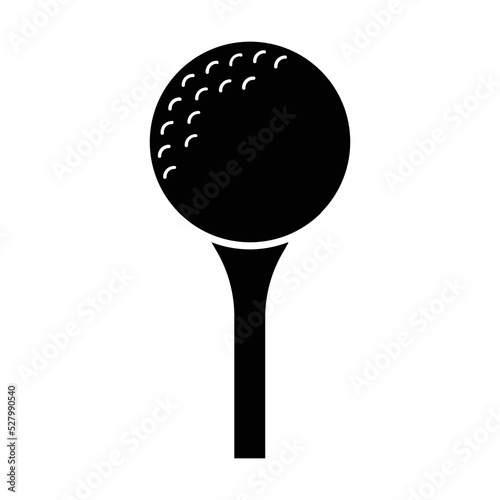 Golf tee black icon. Suitable for website, content design, poster, banner, or video editing needs