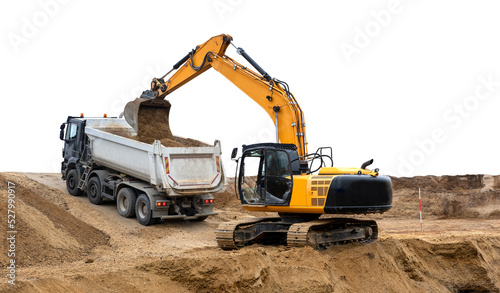 Bagger auf einer Baustelle