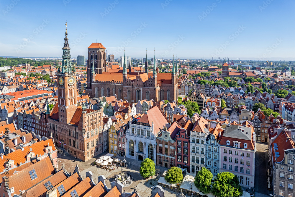 Obraz na płótnie Old Town of Gdańsk, Poland. w salonie