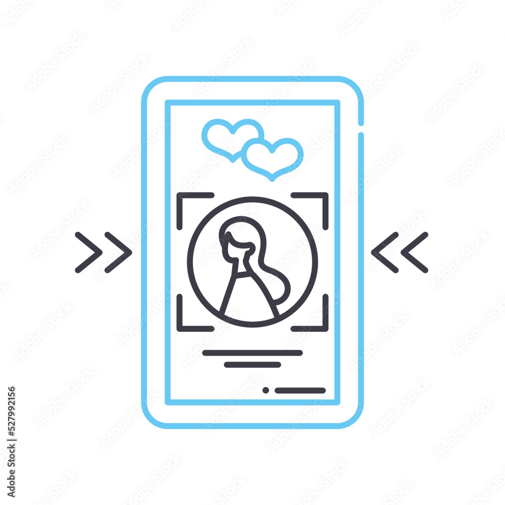 user target line icon, outline symbol, vector illustration, concept sign user target line icon, outline symbol, vector illustration, concept sign