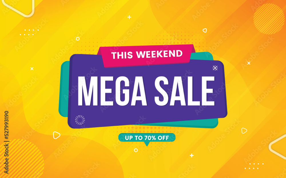 Mega Sale banner design with editable text effect Mega Sale banner design with editable text effect
