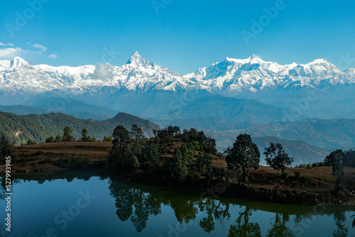 Mountains view from Panchase Bhanjyang Nepal photo