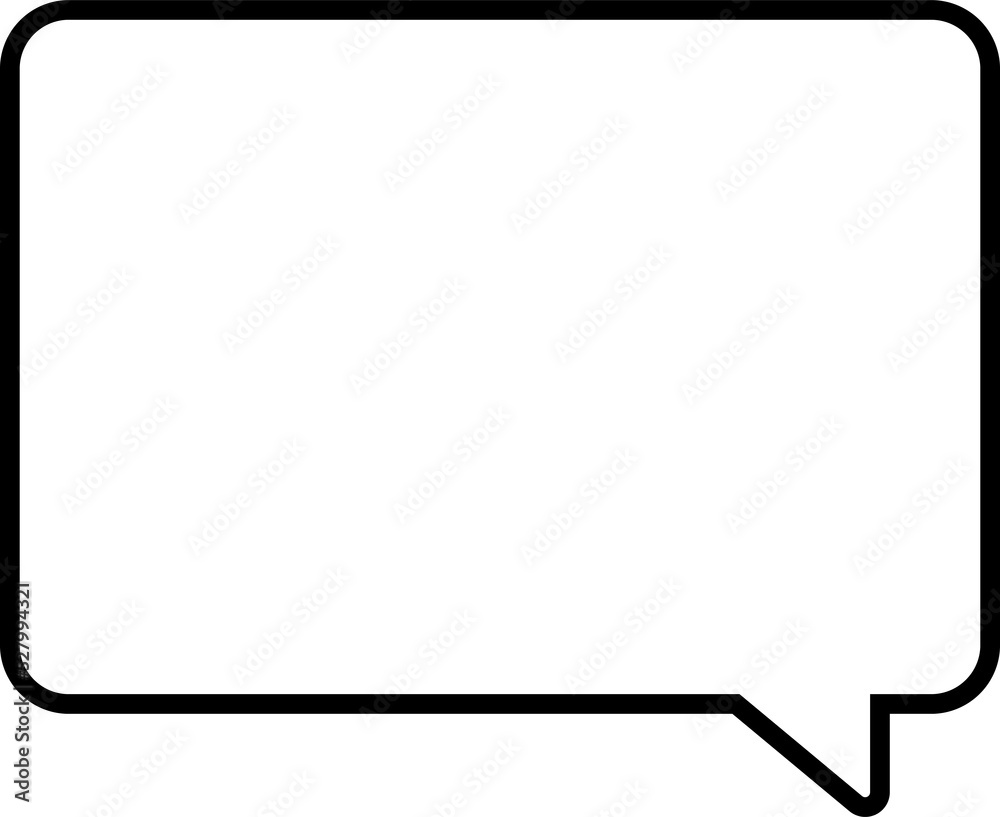 Blank rectangle speech bubble. Flat design illustration. Blank rectangle speech bubble. Flat design illustration.