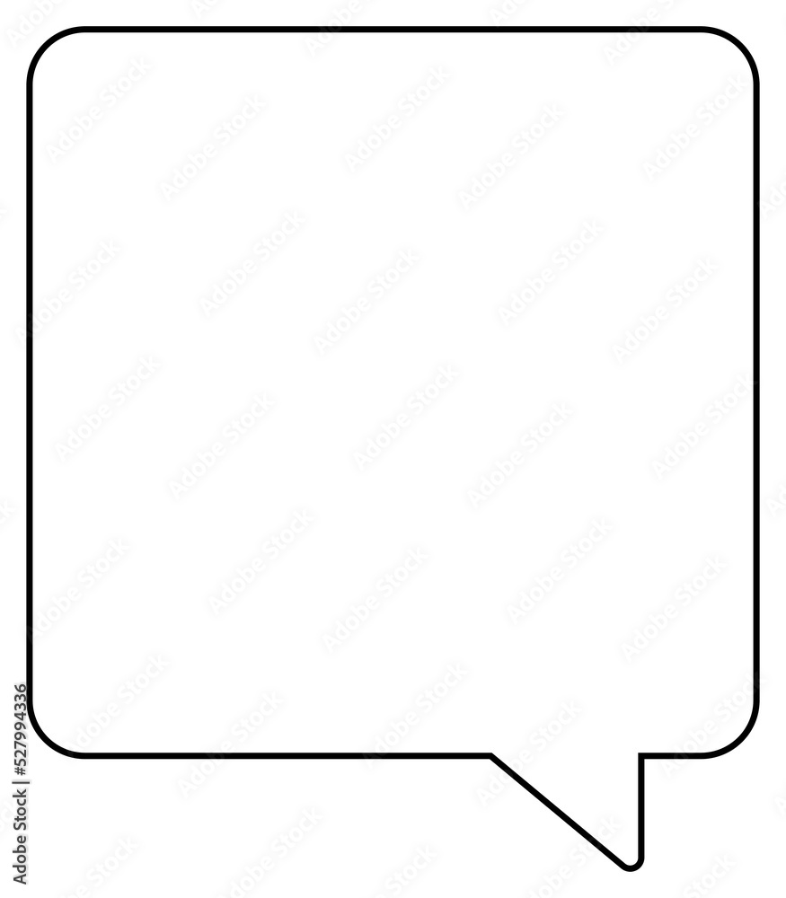 Blank square shape speech bubble. Flat design illustration. Blank square shape speech bubble. Flat design illustration.