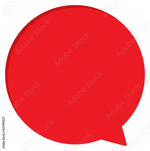 Free Download Blank red circle shape speech bubble with white border.  - GFXLoad