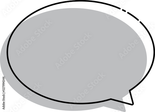 Blank speech bubble. Flat design illustration. 