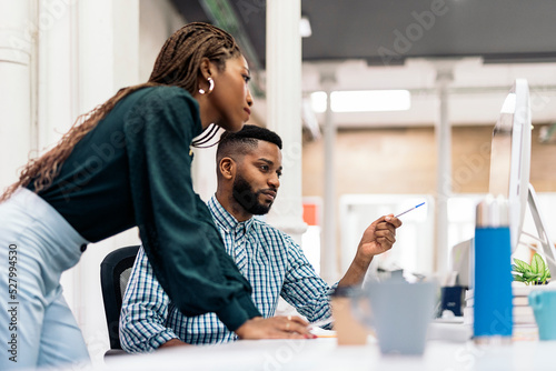 African Coworkers in the Office