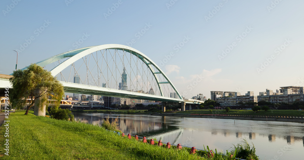 Naklejka premium Taipei, Taiwan Taipei city skyline