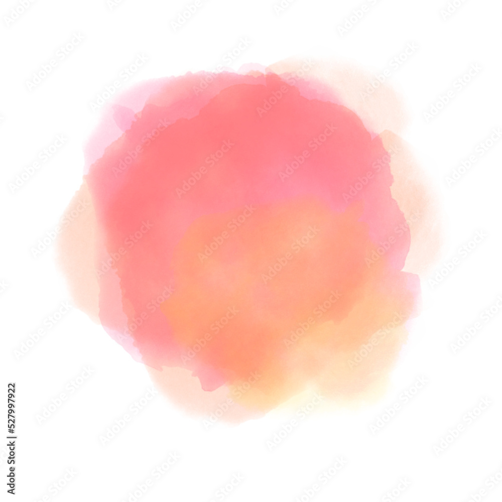 pink yellow watercolor stain