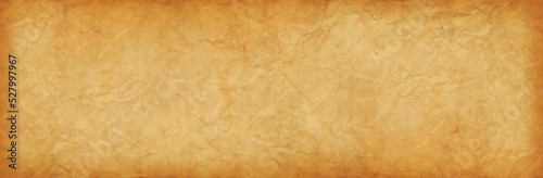 Old paper texture background. Horizontal banner