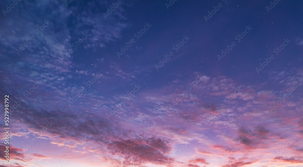 Orange sky after sunset or before dawn.