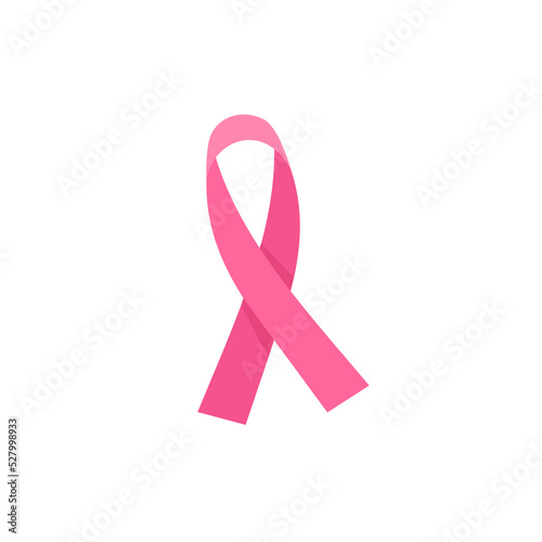 crossed pink ribbon symbol of world cancer day