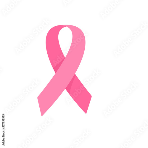 Canvas Print crossed pink ribbon symbol of world cancer day