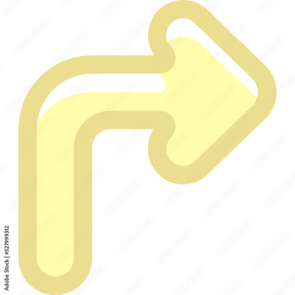 turn right color omission icon turn right color omission icon