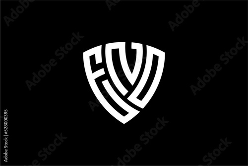 ENO creative letter shield logo design vector icon illustration photo