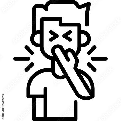 cough line icon